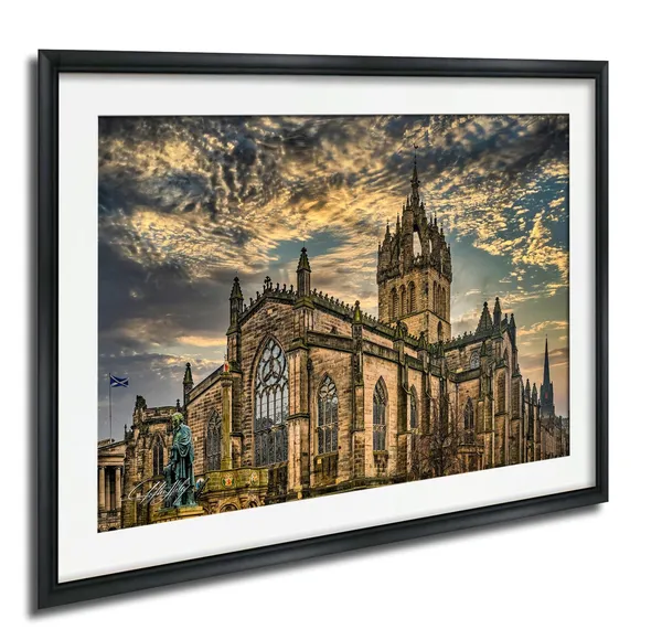 Edinburgh Castle and St Giles Cathedral Travel Poster