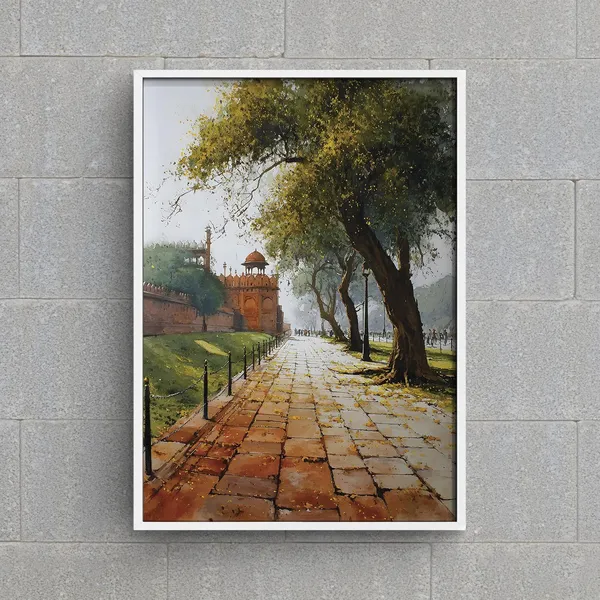 Delhi Red Fort India Art Print, Mughal Palace