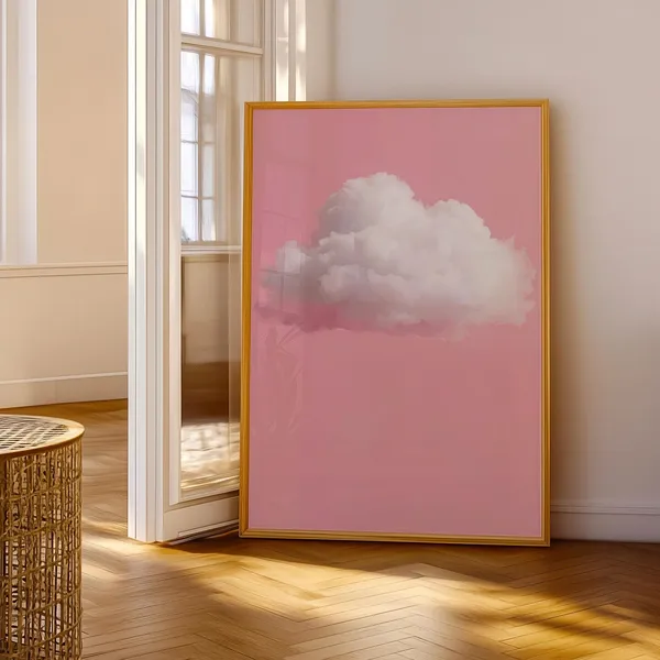Pink Cloud Art Print, Maximalist Abstract Sky