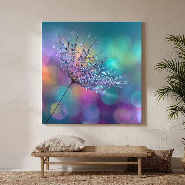 Dandelion Seed Abstract Macro Nature Art Print