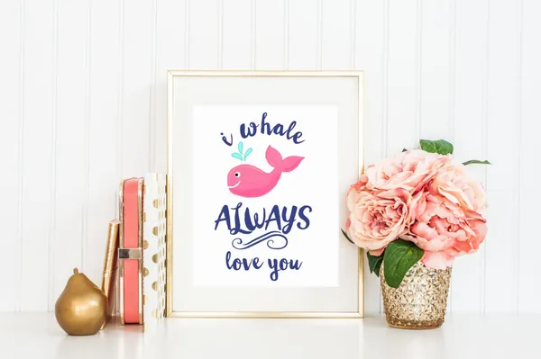 I Whale Always Love You Nautical Nursery Art Print
