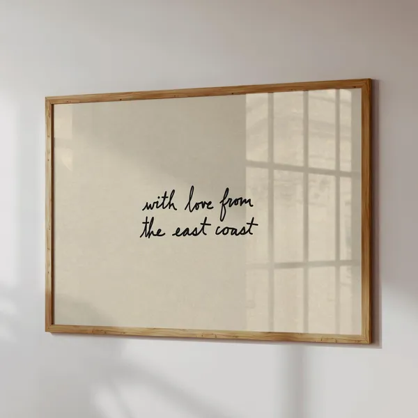 East Coast Neutral Beach House Decor Art Print