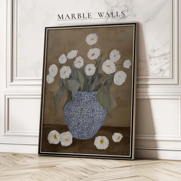 Vintage Floral Still Life Poster Print