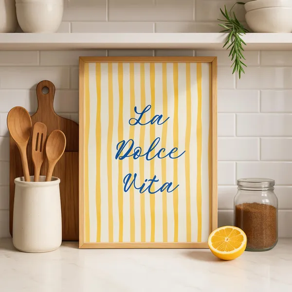La Dolce Vita Poster, Kitchen Wall Art