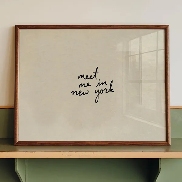 New York Handdrawn Typography Art Print