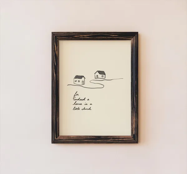 A House Is Little Church, Minimalist Art Print