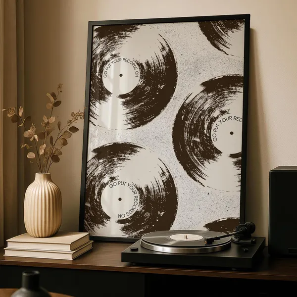 Vinyl Prints Put Your Records On Retro Art Print