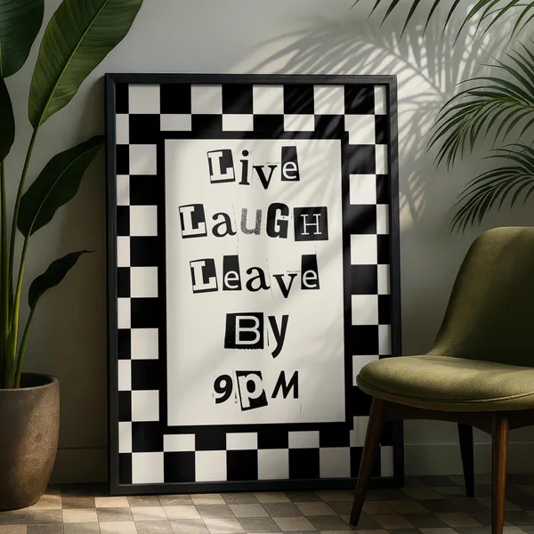 Live Laugh Leave Unwelcome Quotes Hallway Wall Art
