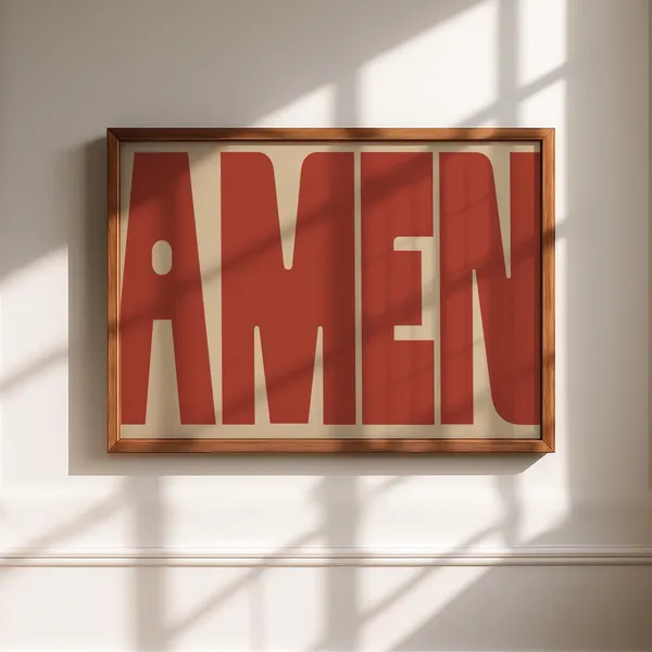 Amen Bold Retro Christian Art Print