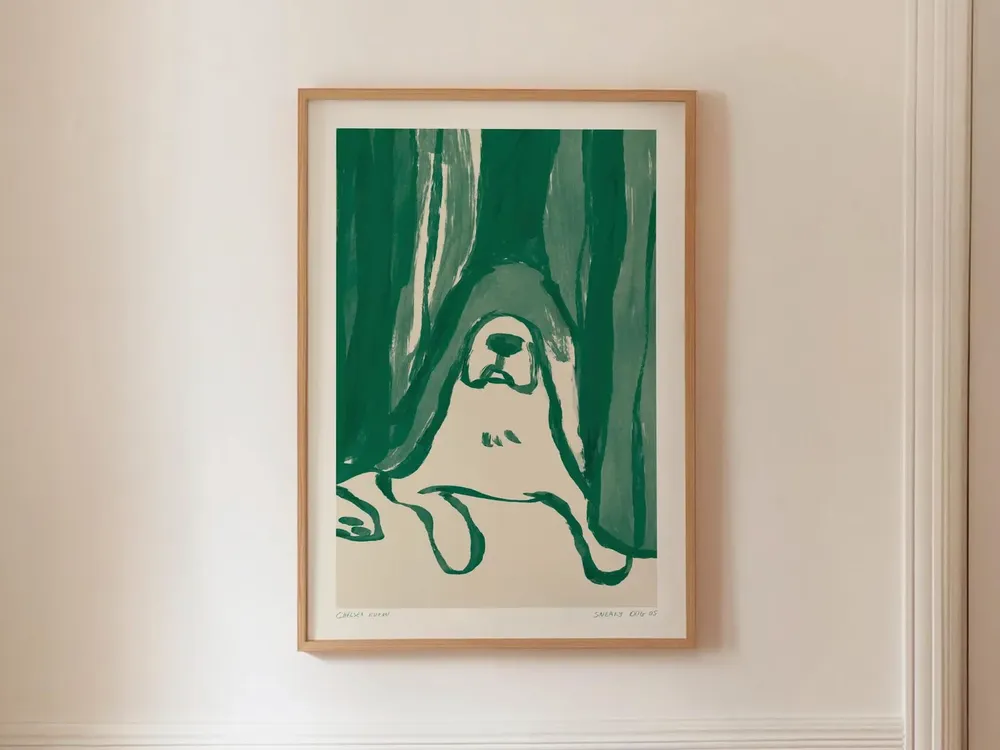 Sneaky Dog 05, Abstract Art Print