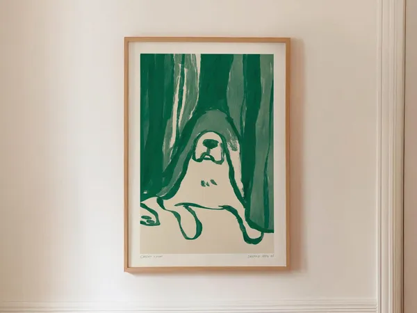 Sneaky Dog 05, Abstract Art Print