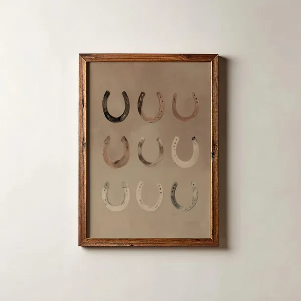 Horseshoes Western Wall Art, Southwestern Poster