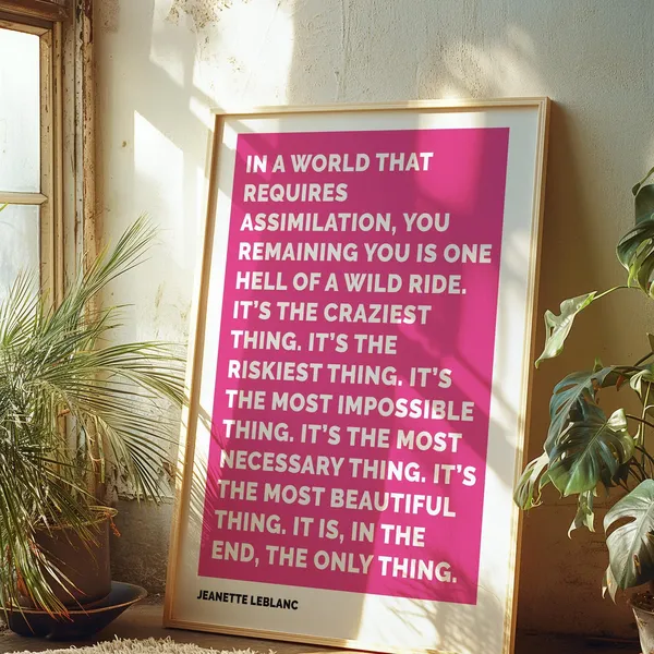Empowerment Quote Feminist Poster, Modern Typography