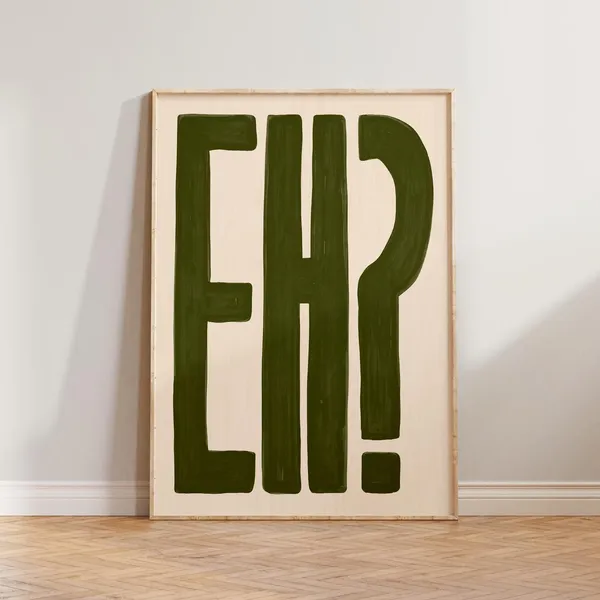 Bold Living Room Typography Funny Art Print