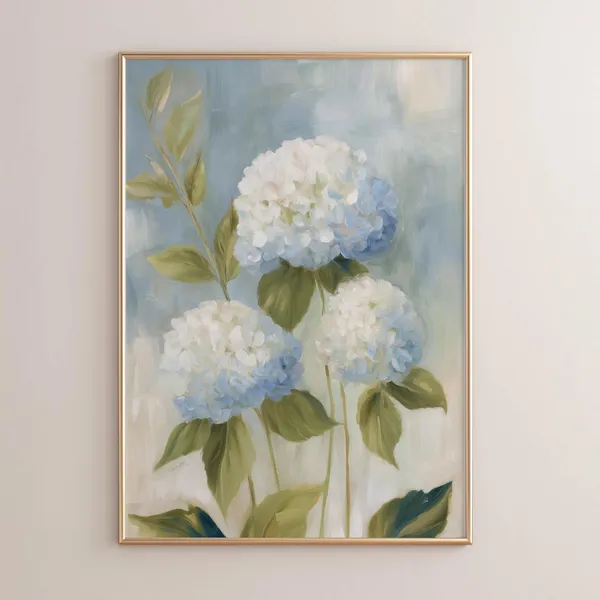 Hydrangea Cottagecore Farmhouse Floral Art Print