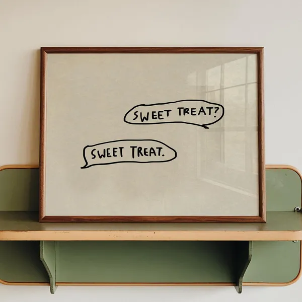 Sweet Treat, Funny Kitchen Wall Art Print