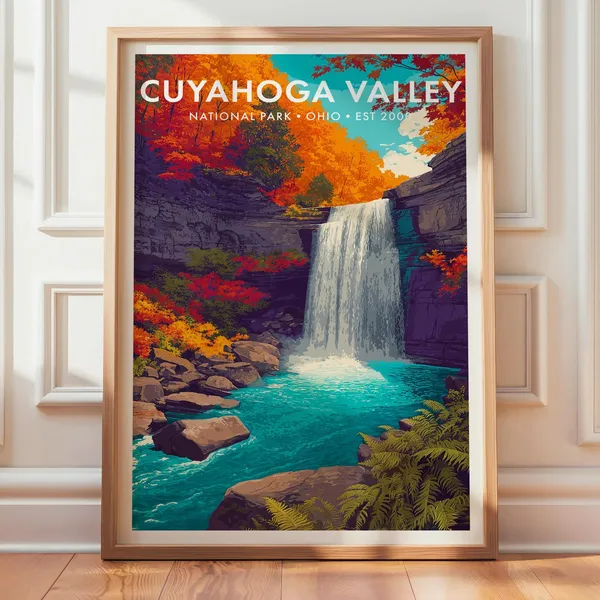Cuyahoga Valley National Park Retro Travel Poster