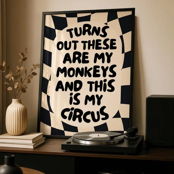 Funny Unwelcome Sign Typography Poster Print