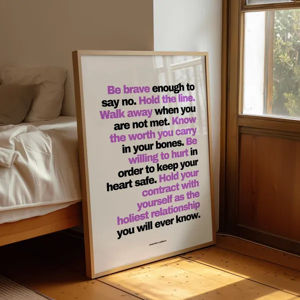 Boundary Setting Print - Self Worth Manifesto