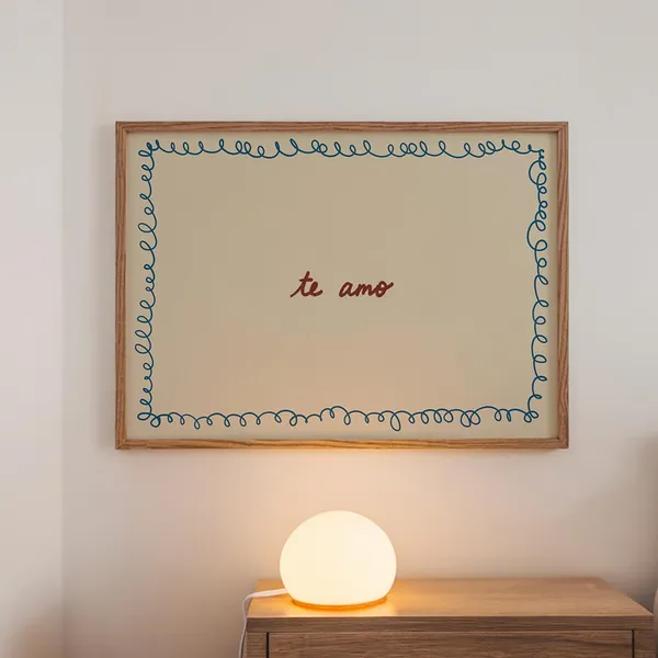 Te Amo, Hand Drawn Love Art Print