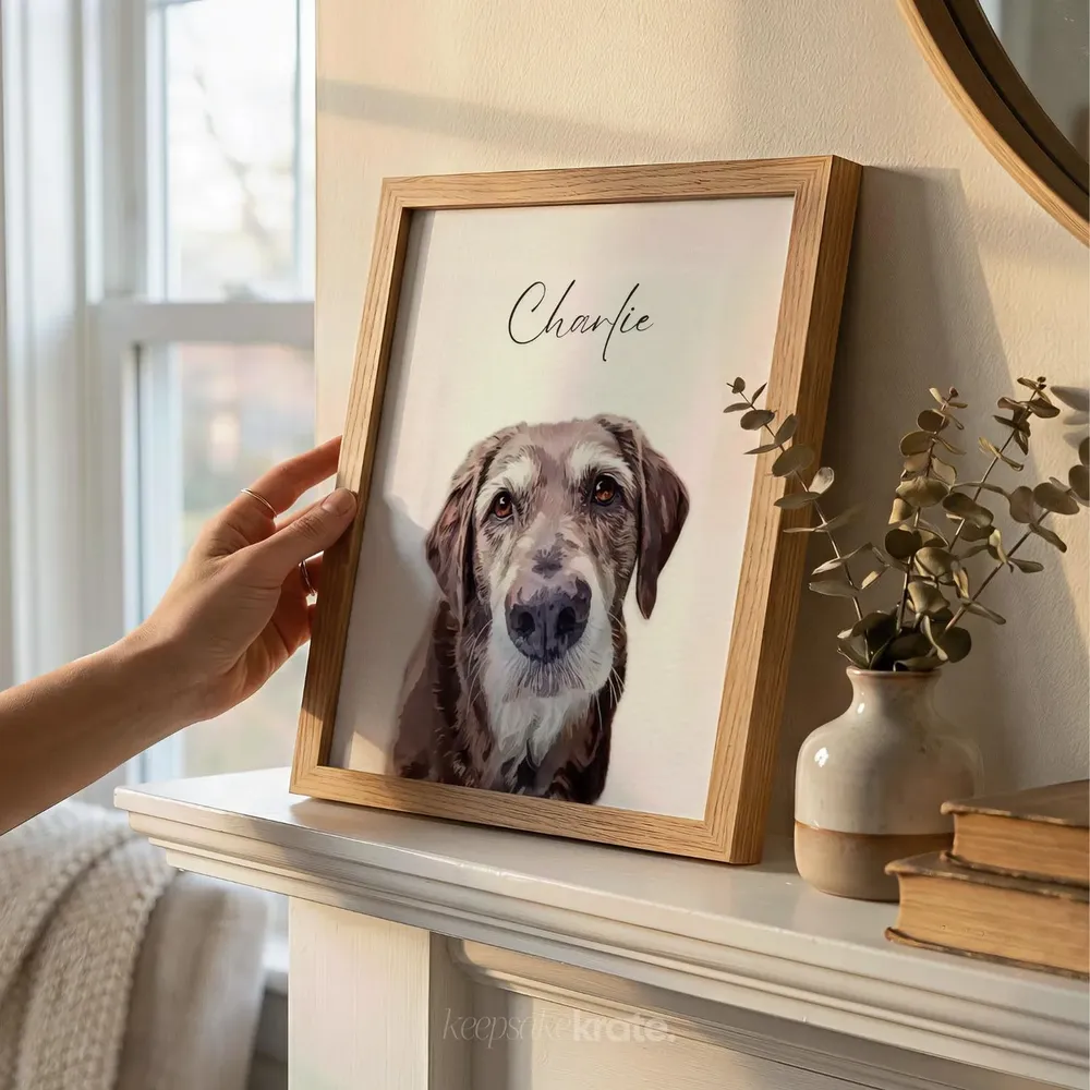 Ollie Happy Golden Doodle Personalized Pet Portrait Dog Poster - Image 5