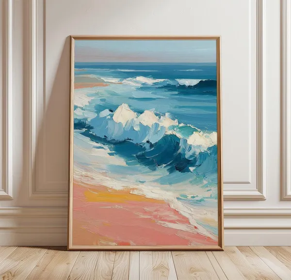 Ocean Wave Abstract Seascape Poster Print