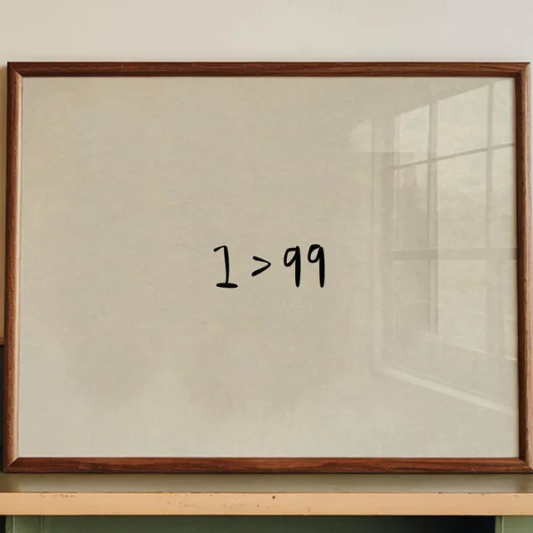 Jesus Leaves The 99 Minimalist Christian Art Print
