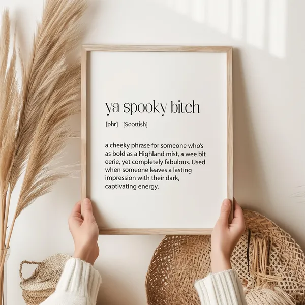 Ya Spooky Bitch Funny Halloween Art Print