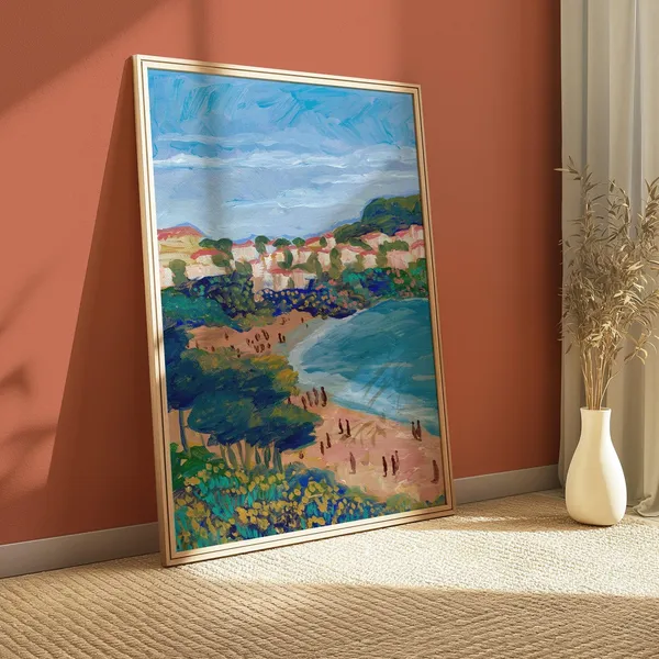 Baker Beach San Francisco Vintage Coastal Landscape Art Print