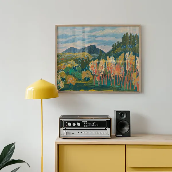 Colorado Forest Print, Mid-Century Southwestern Landscape