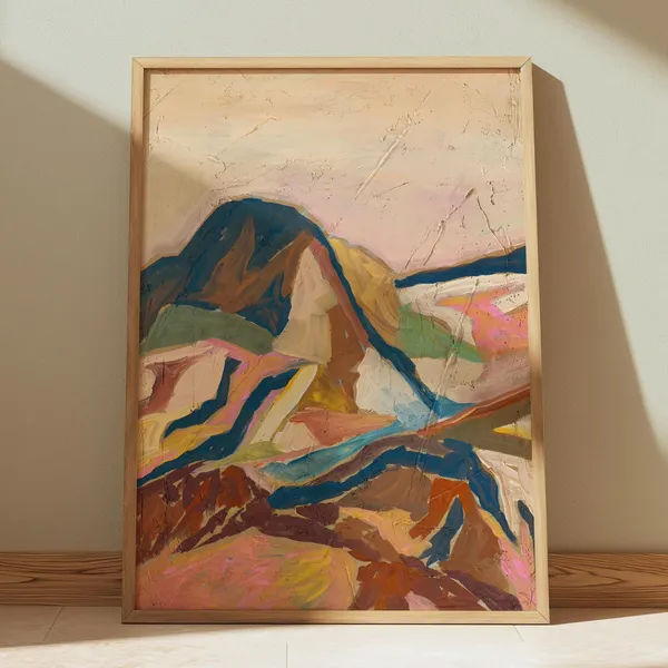 Southwest Mountain Mid-Century Modern Landscape Art Print