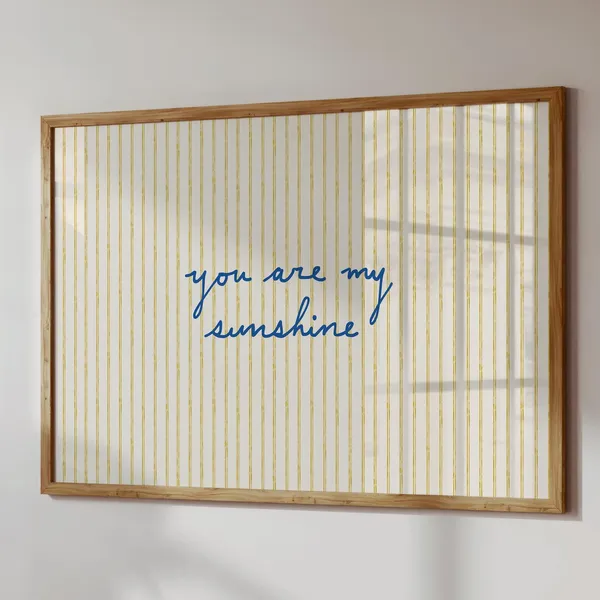 You Are My Sunshine Print, Vintage Nursery Decor