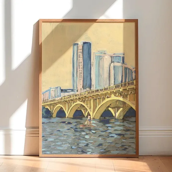 Lady Bird Lake Austin Texas Travel Poster