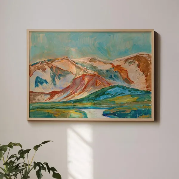 Colorado Mountain Lake Vintage Travel Poster
