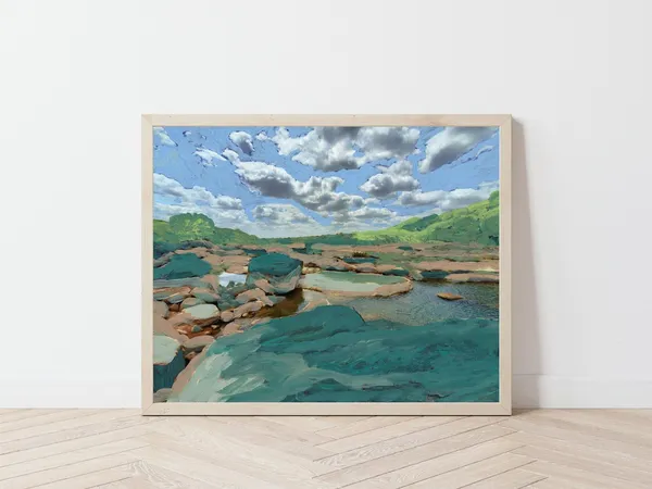 Pedernales Falls State Park Texas Travel Poster