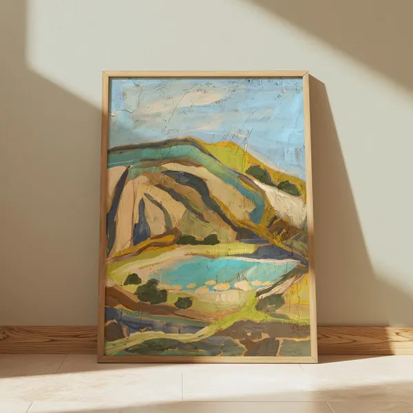 Minimalist Desert Mountain Art Print