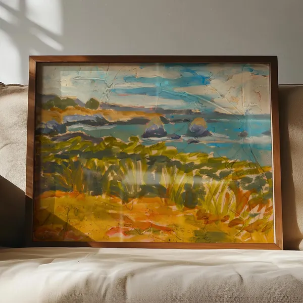 California Coastal Mid-Century Modern Landscape Art Print