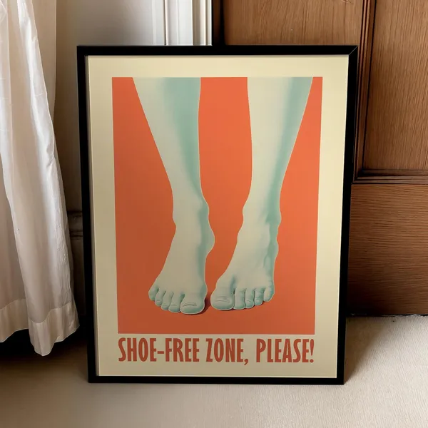 Shoefree Zone Hallway Wall Decor, Entrance Art Print
