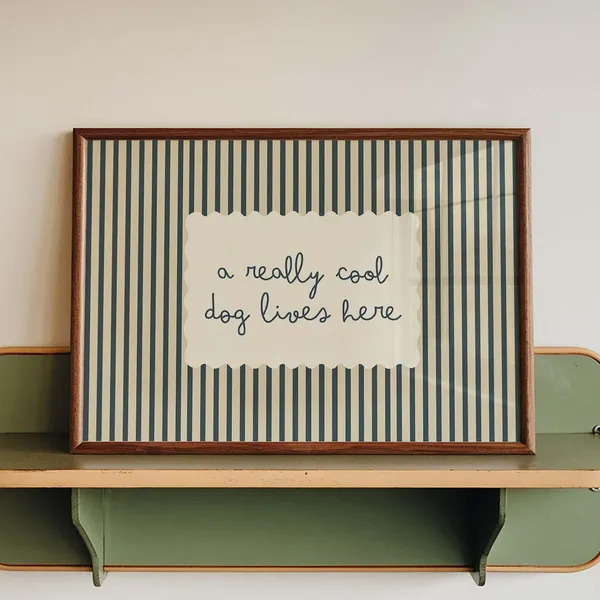 Funny Dog Print, Handdrawn Typography Poster