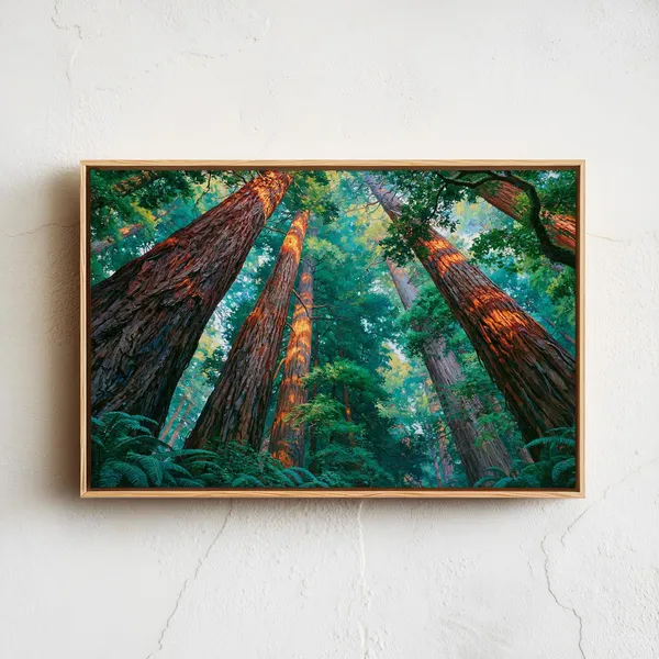 Redwood National Park Vintage Landscape Art Print