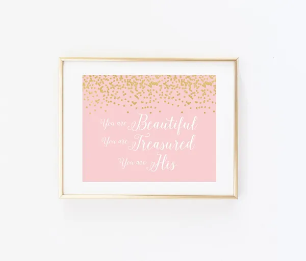 You Are Beautiful Treasured Nursery Art Print