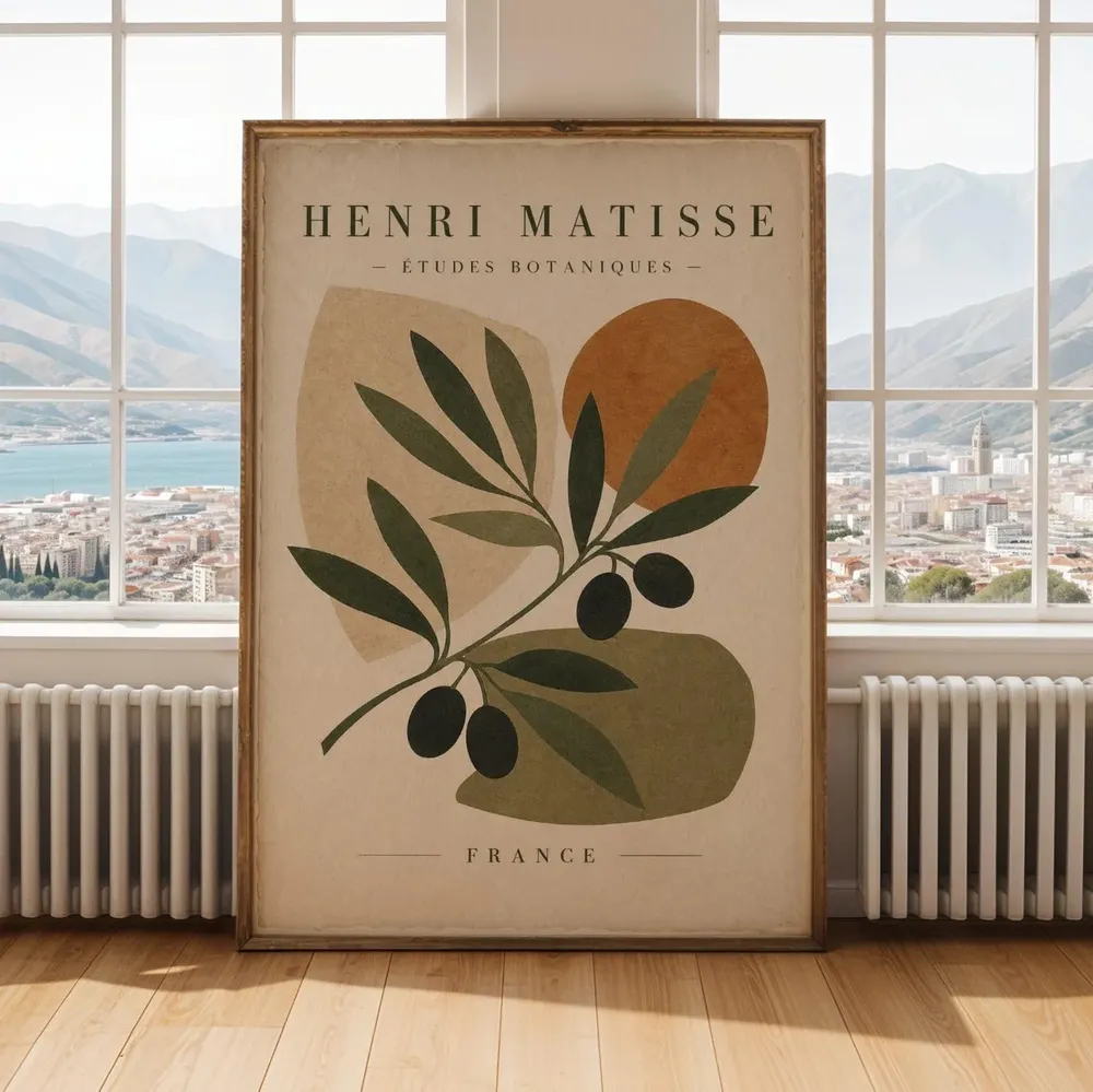 Henri Matisse Etudes Botaniques Olive Branch French Art Poster