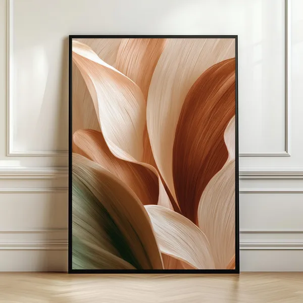 Neutral Abstract Botanical, Modern Minimalist Art Print