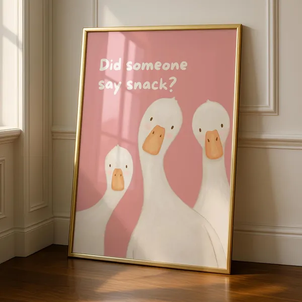 Kitchen Goose Funny Typography Decor Poster