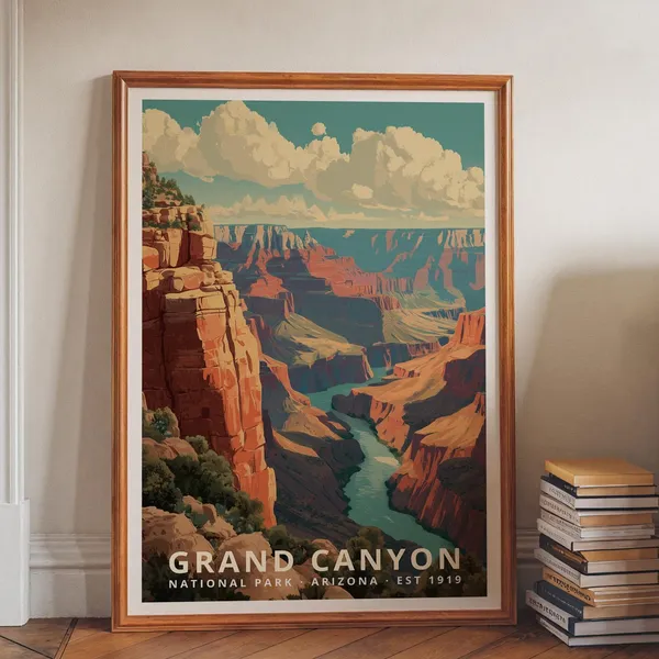 Grand Canyon National Park Retro Travel Print
