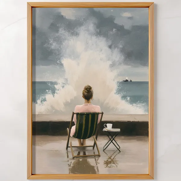 Minimalist Coastal Motivational Feminist Art Print