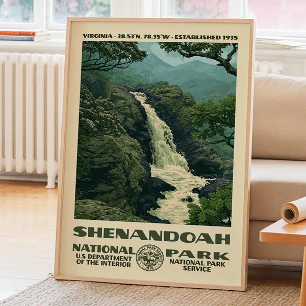 Shenandoah National Park Vintage WPA Travel Poster