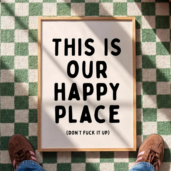 Funny Welcome Typography Art Print, Hallway Decor