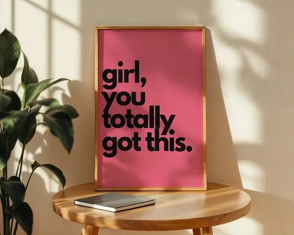 Pink Girl You Totally Got This Typography Poster