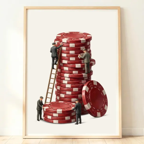 Poker Wall Art, Casino Gaming Game Night Art Print